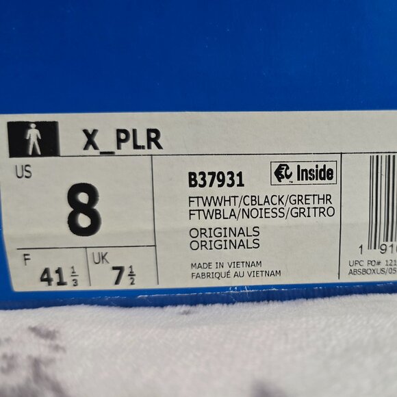 Adidas Originals X_PLR  White/Black B37931 Size 8 - Picture 1 of 6